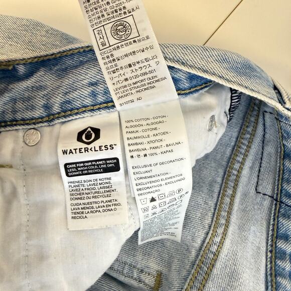 Levi’s Low Pro Straight Jeans 30” 100% Cotton Light Blue A0964 - 29 W29 - Picture 7 of 11